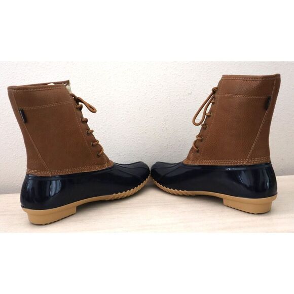 JBU x Jambu B9MAW73 Women 10M Navy/Tan Maplewood WP Vegan Leather Duck Boots - Picture 11 of 13